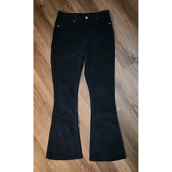 Women's Corduroy Pants Navy Blue Size 8/10  Flare Wide-Leg Jeans Large - Picture 7 of 8